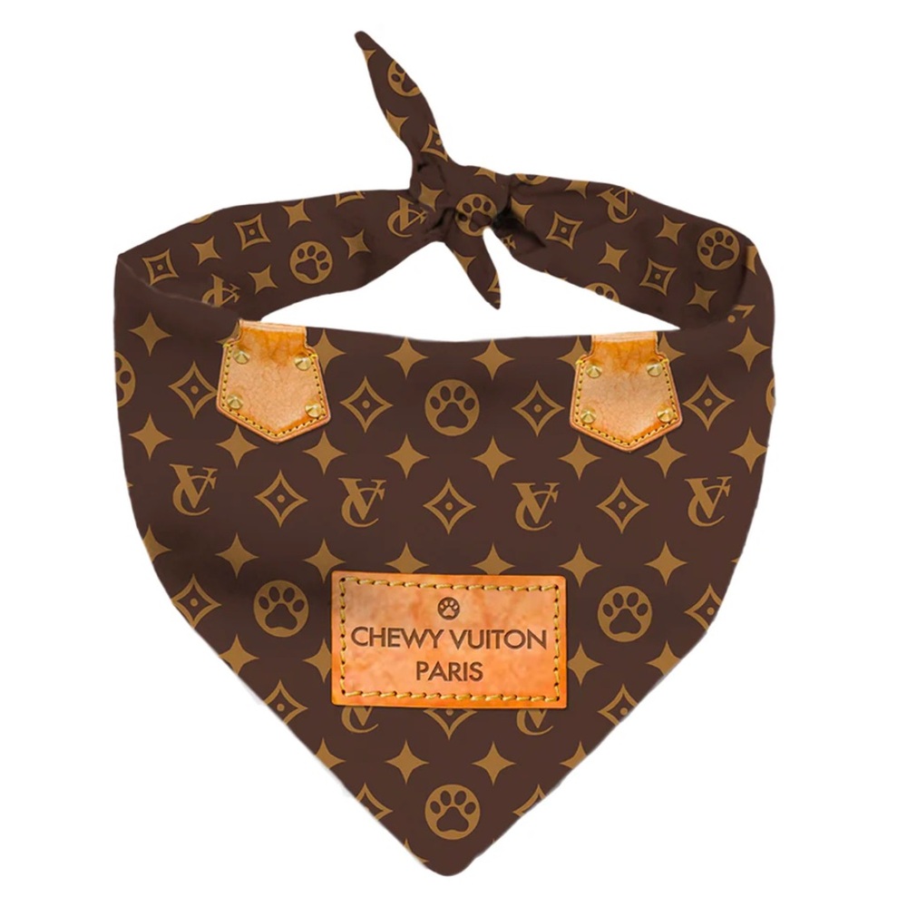 Millionaire Mutt Luxury Dog Bandana - Brown